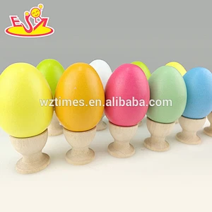 2018 wholesale graffiti wooden easter egg DIY wooden easter egg fashion wooden easter egg W02A139