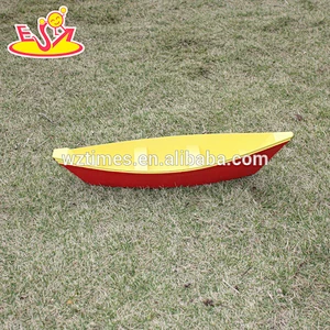 Wholesale attractive low price wooden boat toy bring fun for children W04F002