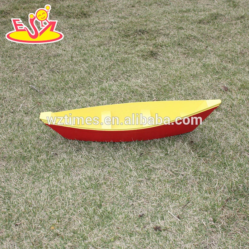 Wholesale attractive low price wooden boat toy bring fun for children W04F002