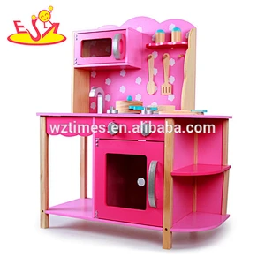 2018 niños al por mayor juego de cocina de madera juego de juguete top moda niños de madera juego de juego de cocina juguete W10C182