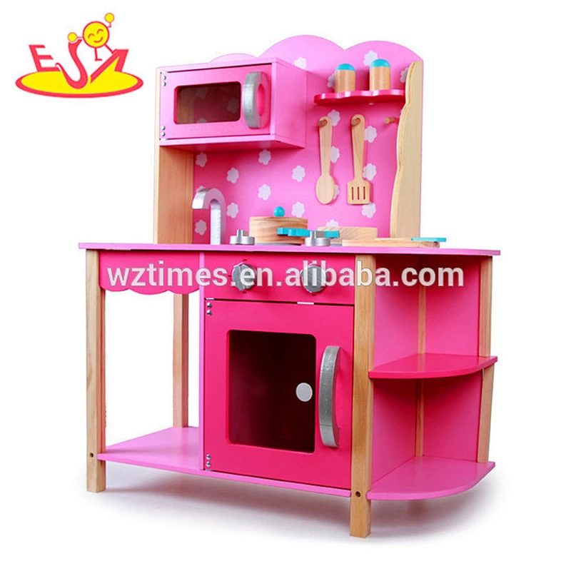 2018 niños al por mayor juego de cocina de madera juego de juguete top moda niños de madera juego de juego de cocina juguete W10C182