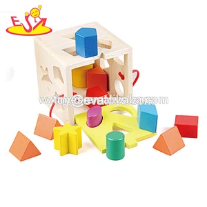 2018 Großhandel intersteing Kinder pädagogisches Spielzeug aus Holz Form Sorter Set für Verkauf W12D100