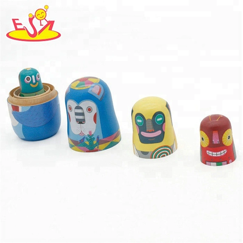 New design handmade wooden russian dolls for kids W06D111