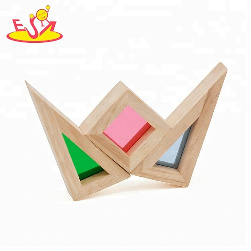 Top fashion 24 PCS diy juguetes de madera de construcción arco iris para niños W13A159
