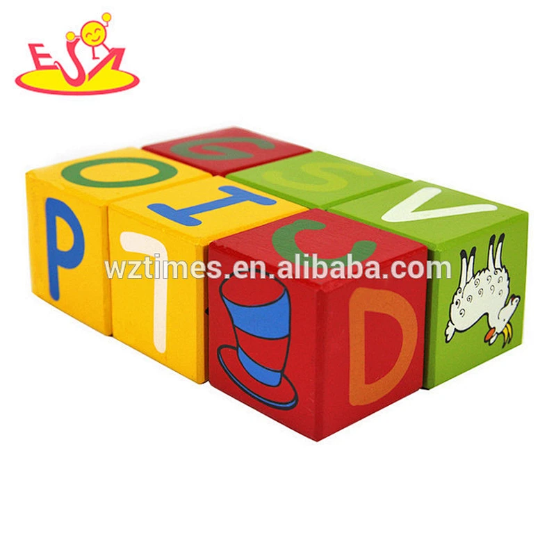 2018 Wholesale delivery wooden building blocks trucks toy for kids W04A336