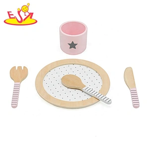 2019 Most popular pretend play wooden toy coffee set for children W10B319