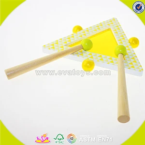 wholesale top sale wooden triangle drum toy,child wooden triangle drum toy set toy,wonderful yellow wooden drum toy W07J037