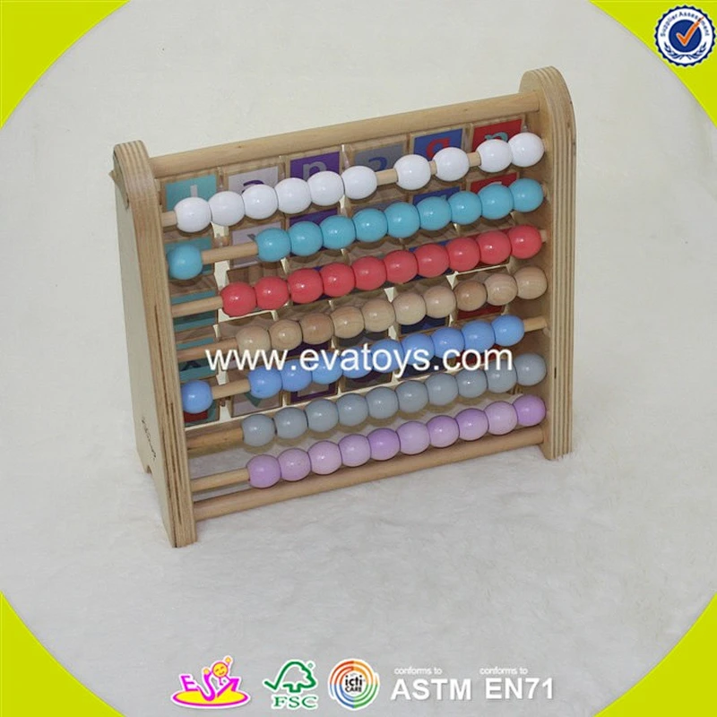 2018 wholesale educational wooden abacus toys for babies new design wooden abacus toys for babies best kids abacus toys W12A027