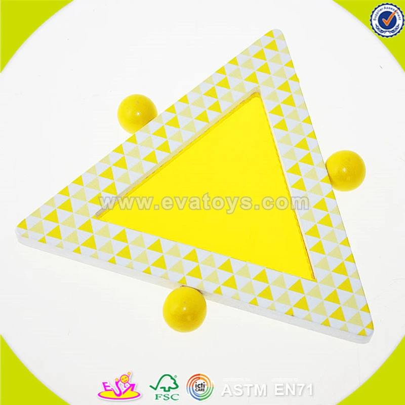 wholesale top sale wooden triangle drum toy,child wooden triangle drum toy set toy,wonderful yellow wooden drum toy W07J037