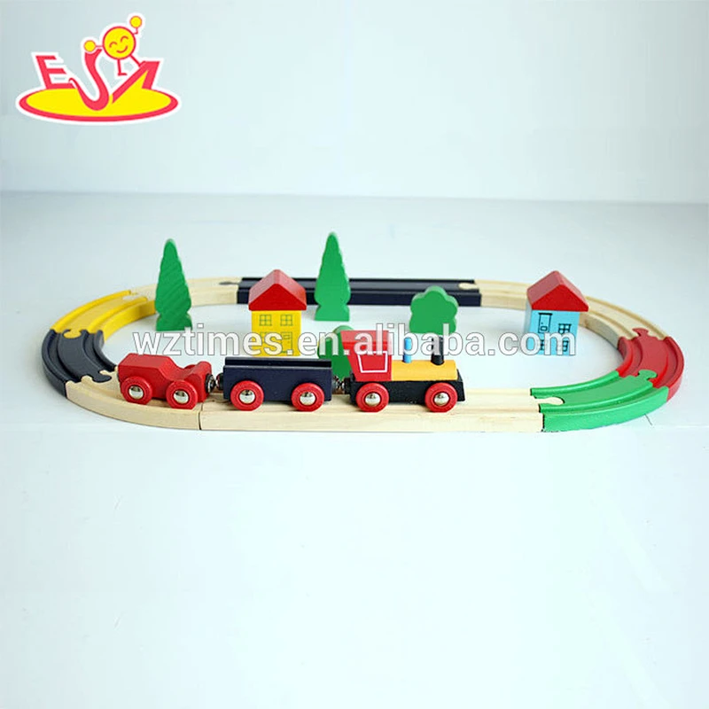 wholesale educational children wooden train track toy for sale W04C043