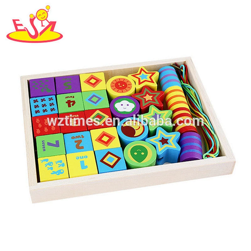 New hottest 4 in 1 educational toy wooden spin top for children W01B077