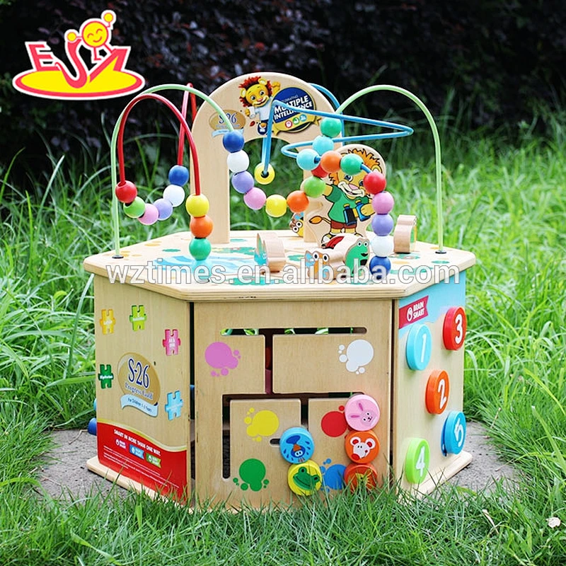 2018 wholesale baby wooden function toy multi kids wooden function toy funny children wooden function toy W11B081