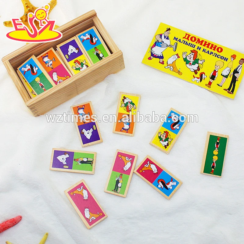 top fashion wooden educational kids domino game W15A059