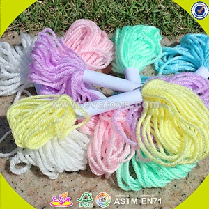 wholesale Kids Educational easy knit wool toy,DIY Knitting Wool Funny Soft toy, Novelty wool Wooden knit wool toy W11E042