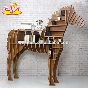 Wholesale unique style wooden animal bookshelf for decoration W08D075