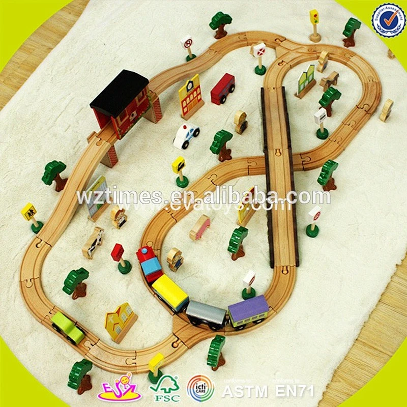 wholesale educational wooden model train most popular wooden model train W04C038
