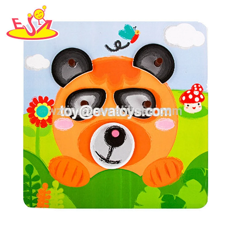New design colorful 3d wooden butterfly jigsaw puzzle for children W14D065