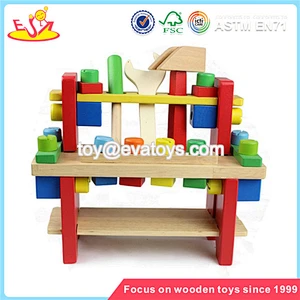 Wholesale new product wooden tools platform toy DIY funny kids wooden tools platform toy W03D029