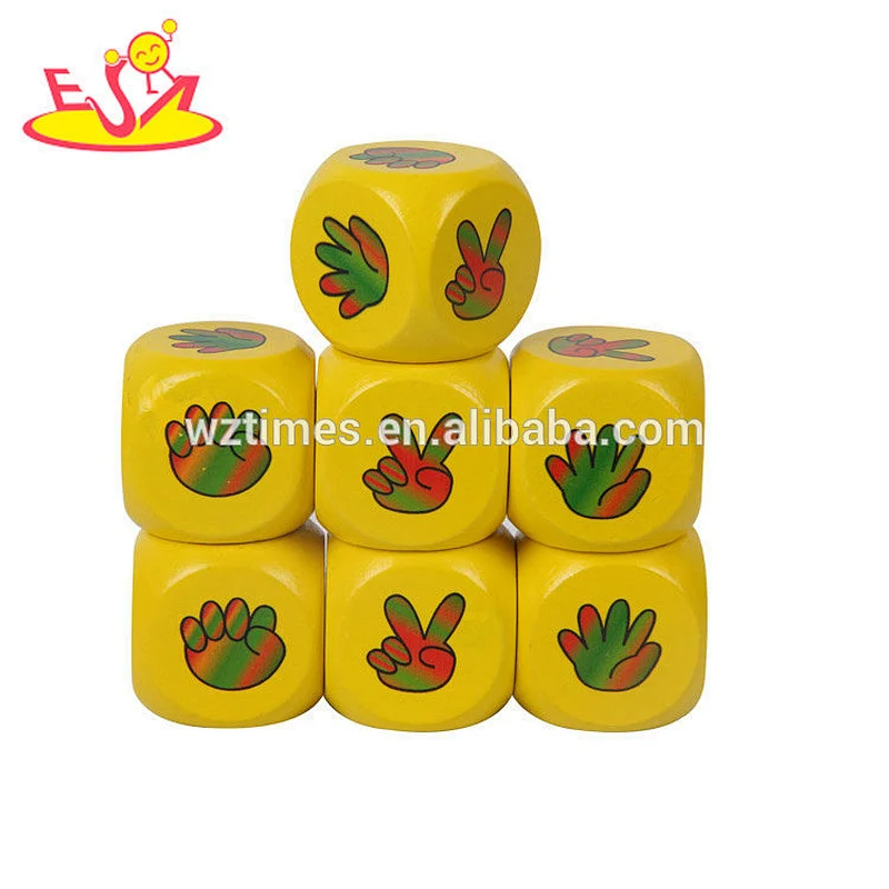 Wholesale sale high quality Wooden Finger-guessing Dice for baby W01A321