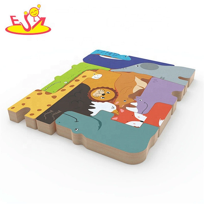 2019 New hottest cartoon wooden animal jigsaw puzzles for kids W14I038