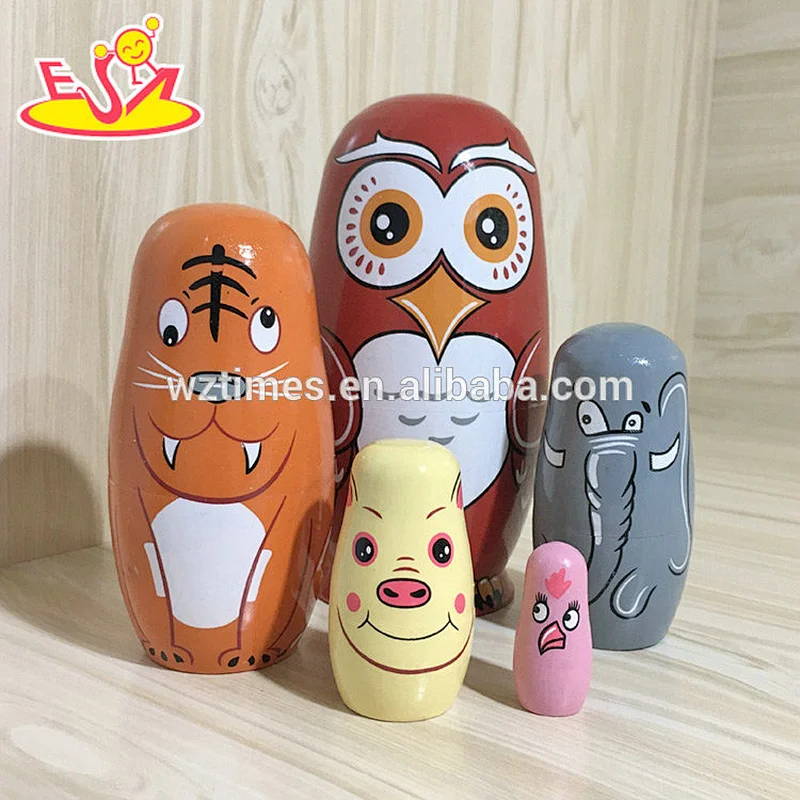 2018 Wholesale funny nesting dolls matryoshka wooden child russian model with best price W06D103