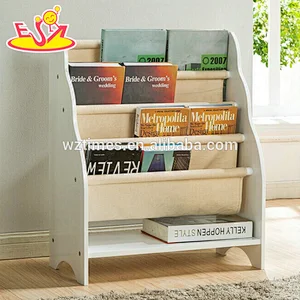 Wholesale customize modern style wooden kids storage wall bookshelf for sale W08C250