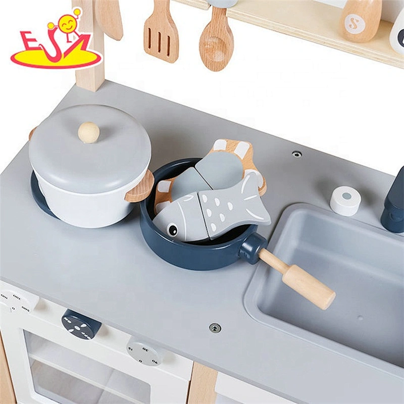 2019 New arrival pretend cooking wooden toy kitchen set for children W10C457