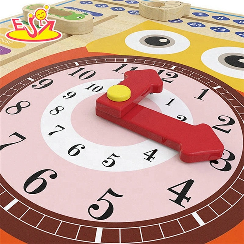 2019 New arrival children wooden learning time clock for preschoolers W09F018