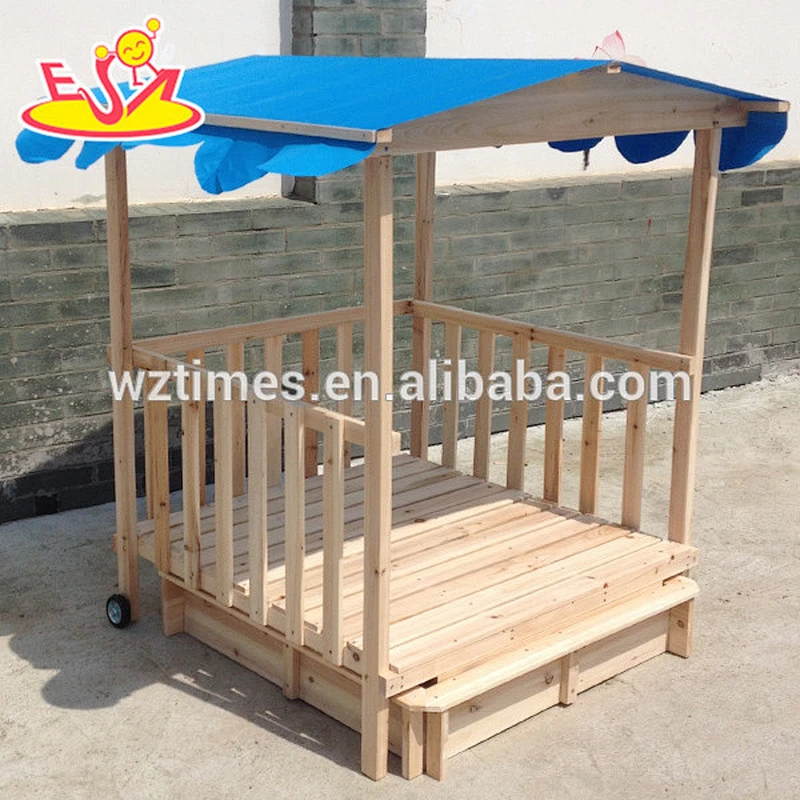 Wholesale hottest sale wooden outdoor playhouse new fashion children wooden outdoor playhouse W10E001