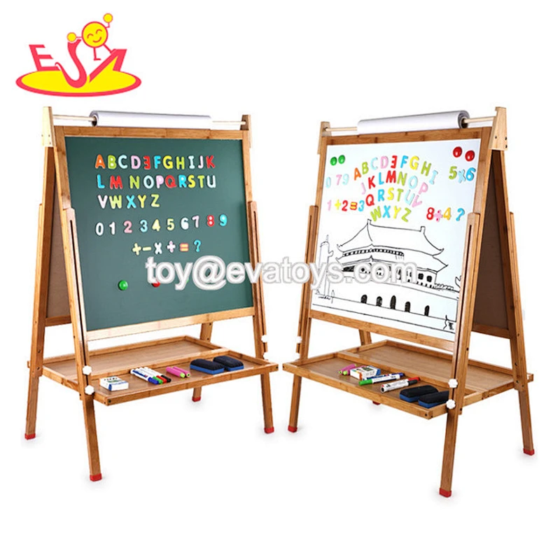 Top sale double sided wooden drawing board for children W12B104C