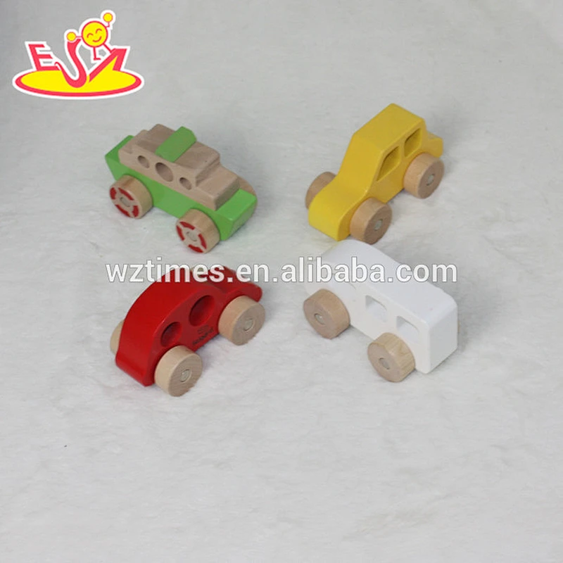 2018 wholesale baby miniature wooden car cheap kids miniature wooden car funny children miniature wooden car W04A262