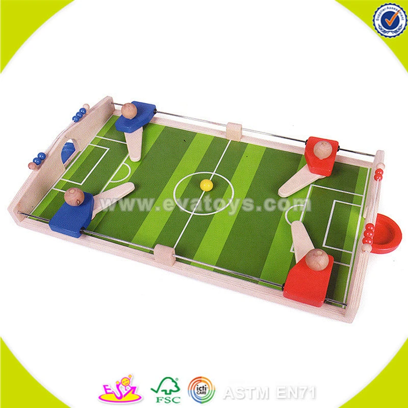 Wholesale Wooden Mini Football Game Table Toy Kids indoor Mini Football/Soccer Board/Table Game for promotional W01A087