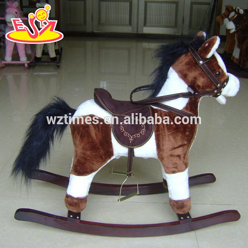 wholesale top fashion kids wooden horse toy best sale children wooden horse toy W16D064
