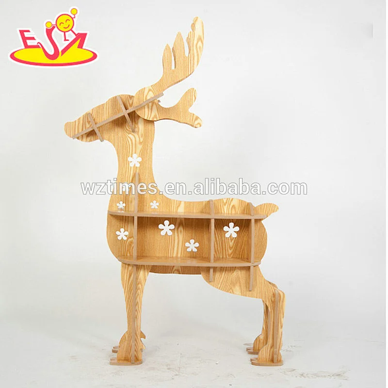 Wholesale best sale wooden animals bookshelf used in room decorative W08D073