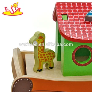 Neue angekommene lustige hölzerne Noah Arche Tiere für Kinder W12D084