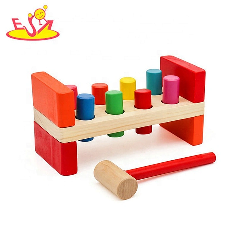 wholesale educational Wooden colorful knocking toy, intelligence knocking toy W11G018