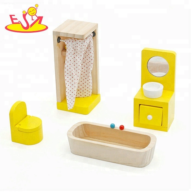 Los nuevos niños de diseño pretenden muebles de madera en miniatura para la casa de muñecas W06B070