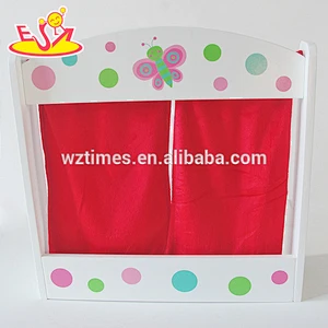 wholesale funny kids wood puppet theatre for sale best puppet theatre for sale W10D139