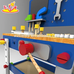 2018 оптовая детей деревянная игрушка workbench новый дизайн ребенка деревянная игрушка workbench дешевые дети деревянная игрушка верстак W03D076A