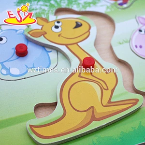 wholesale new fashion children wooden jigsaw puzzle high quality baby wooden jigsaw puzzle W14M095