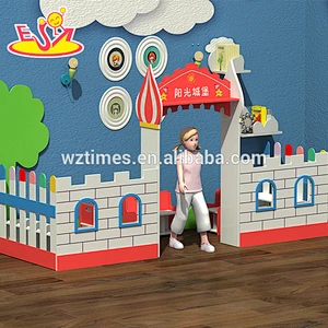 Wholesale funny castle wooden kids playhouse best design wooden kids playhouse preschool play wooden kids playhouse W08C180