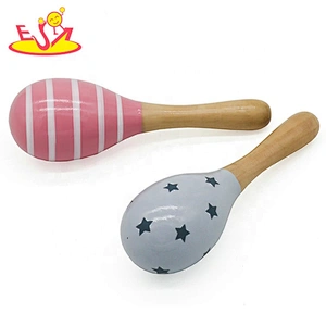 Most popular wooden maracas instrument for kids W07I148