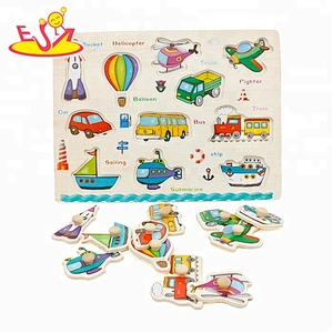 New arrival kids educational wooden shape puzzle with pegs W14M147