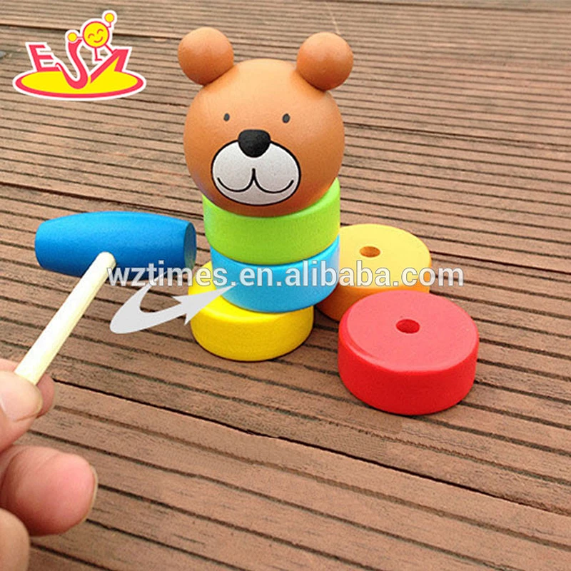 2018wholesale детей деревянная игрушка медведь музыкальный ребенок деревянная игрушка медведь интересные дети деревянная игрушка медведь W11G030