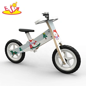 New design girls white wooden toy bike for wholesale W16C273