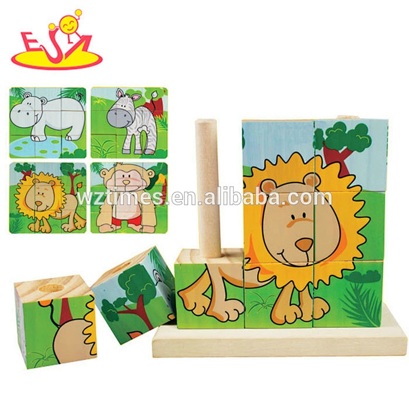 2018 wholesale baby wooden combination puzzle educational children wooden combination puzzle wooden combination puzzle W14F023