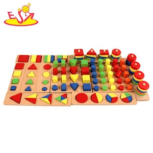 New hottest first teaching set wooden montessori baby toys for wholesale W12F082