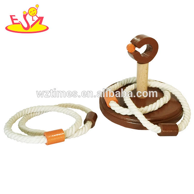 hottest sale children wooden ring toss game for wholesale W01A156