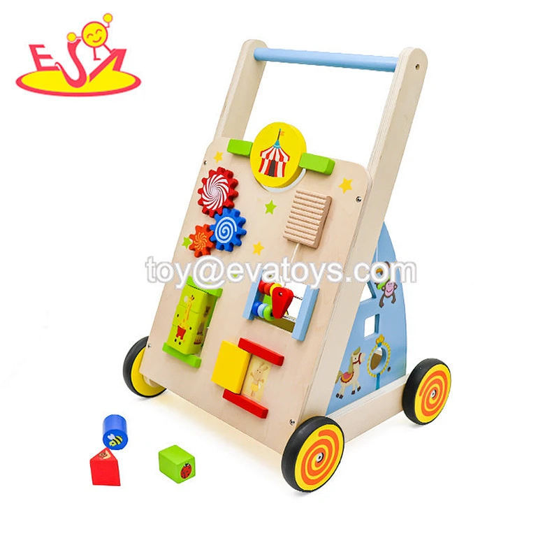 New design activity play wooden baby walking toys for kids W16E138