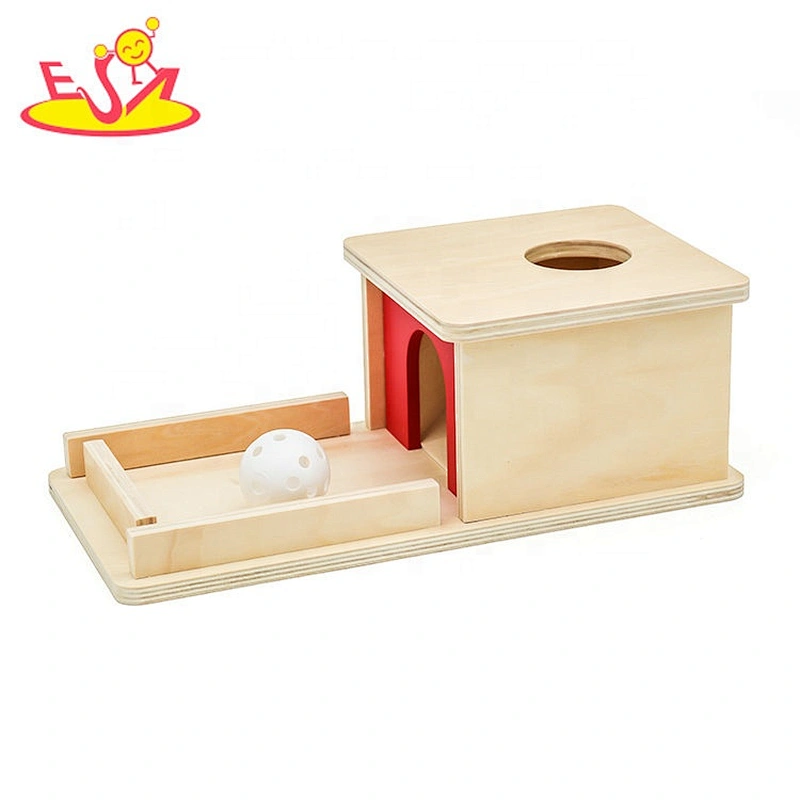 High quality baby Montessori wooden permanence box with tray W12F083